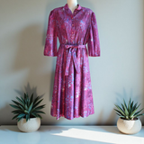 Vintage Floral Midi Dress