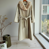 Vintage Wool & Fur Long Coat