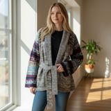 Vintage Belted Wrap Cardigan Sweater