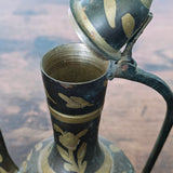 Vintage Etched Brass Coffee Set