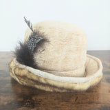 Vintage Dead Stock Suede Cloche Hat