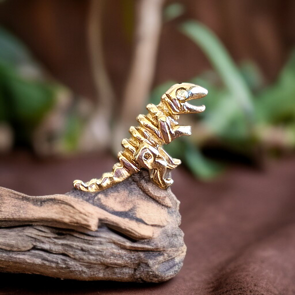 COACH Skeletal Rexy CZ Stud Earrings