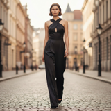 TAHARI Petra Satin Jumpsuit