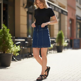 FREE PEOPLE Denim Mini Skirt
