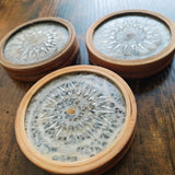 Vintage Pressed Butterfly Coasters, Set of 3