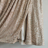 CALVIN KLEIN Draped Cowl-Back Sequin Dress