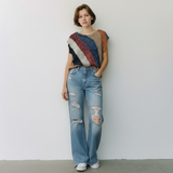 Rare Vintage Woven Leather Top