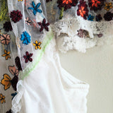 FREE PEOPLE Mesh Embroidered Top