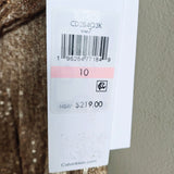 CALVIN KLEIN Draped Cowl-Back Sequin Dress
