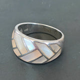 Vintage SS Mother of Pearl Dome Ring
