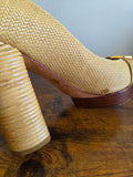 TORY BURCH Raffia Platform Pumps