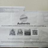 DOLCE & GABBANA Rare Vintage Distressed Denim Jacket