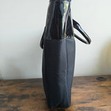 VERSACE Patent Leather and Mesh Tote Bag