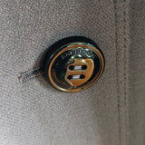 BURBERRY Wool Ruffle Placket Coat