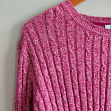 KIM ROGERS Cable Knit Marbled Sweater