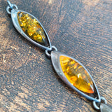Vintage Baltic Amber SS Bracelet