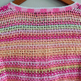 Vintage Dead Stock Crochet-Knit Cardigan Sweater