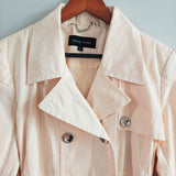 BLACK RIVET Double Breasted Trench Coat