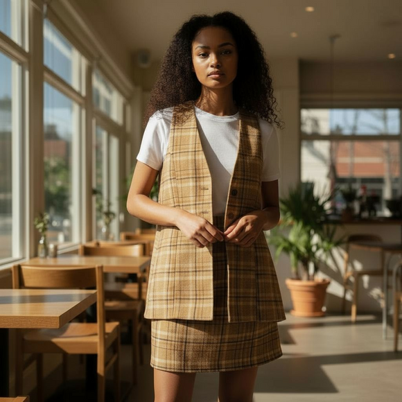 Vintage Skirt & Vest Set