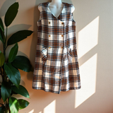 Vintage Plaid Jumper Dress