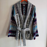 Vintage Belted Wrap Cardigan Sweater