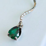 Sterling Silver CZ Drop Earrings