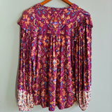 DEMOCRACY Floral Peasant Blouse