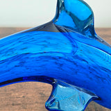 Hand-Blown Murano-Style Dolphin Sculpture