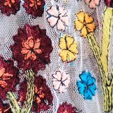 FREE PEOPLE Mesh Embroidered Top