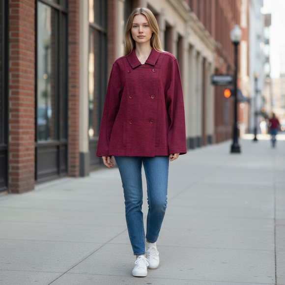 EILEEN FISHER Double-Breasted Jacket