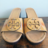 TORY BURCH Patti Patent Leather Wedge Sandals