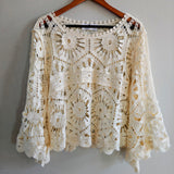 POL Open Weave Crochet Sweater