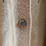 Vintage Open Knit Belted Cardigan Sweater