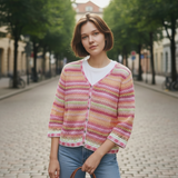 Vintage Dead Stock Crochet-Knit Cardigan Sweater