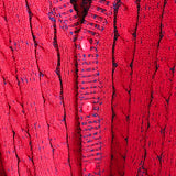 Vintage Cable-Knit Cardigan Sweater