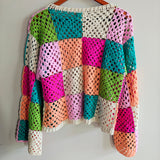 Granny Square Crochet Cardigan Sweater