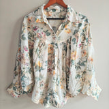 PILCRO BY ANTHROPOLOGIE Floral Batwing Blouse
