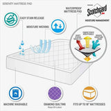 SLEEP PHILOSOPHY Plush Waterproof Mattress Pad