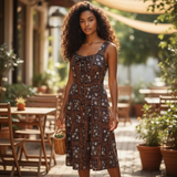 Vintage Button-Front Dress