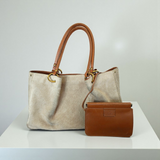 GUCCI Suede Bag w/Pouch