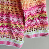 Vintage Dead Stock Crochet-Knit Cardigan Sweater