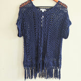 NEW YORK & CO Crochet Knit Top