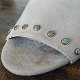 JIMMY CHOO Myla Studded Suede Mules