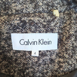 CALVIN KLEIN Tweed Trench Coat