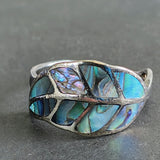 Vintage Abalone Leaf Ring