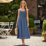 AMERICAN EAGLE Bella Smocked Midi Dress