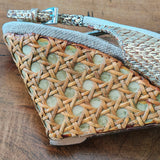 PRADA Woven Wedge Sandals