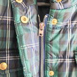 J. CREW Tartan Plaid Belted Puffer Jacket
