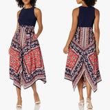 VINCE CAMUTO Handkerchief Midi Dress