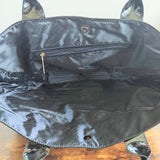 VERSACE Patent Leather and Mesh Tote Bag